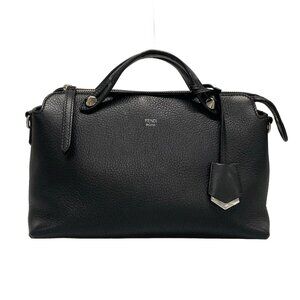 Auth FENDI By The Way 8BL124 Black Leather - Handbag